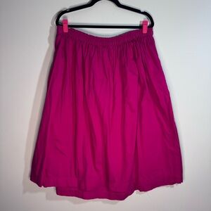 Vintage Magenta Midi Skirt Elastic Waist Flowy Artsy Women’s 2